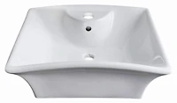 American Imaginations AI-30956 19,5 pouces W au-dessus du navire blanc de compteur pour le perçage de centre de 1 trou