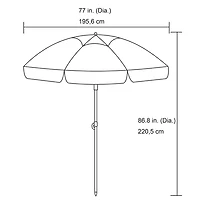 Parasol de plage octogonal Mainstays, 2,1 m