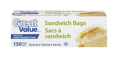 Sacs à Sandwich Great Value; 150 unités
