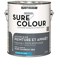 Rust-Oleum Sure Colour™ Peinture + Apprêt, Intérieur Coquille d'oeuf, Noir Charbon 3,78L 3,78L