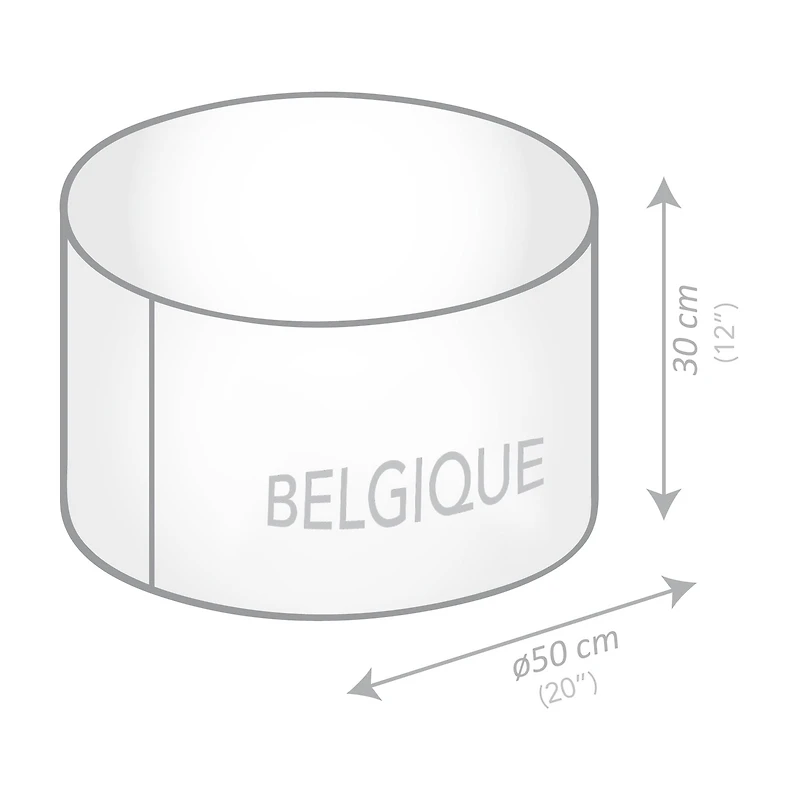 Belgique Navy Velvet Pouf Ottoman – Floor Cushion, Soft Polystyrene Bean Bag Footstool, Durable & Lightweight Accent for Living Room or Office