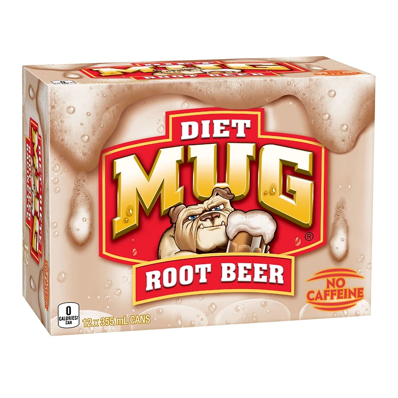 Mug Root Beer diète sans caféine 12 x 355 mL, canettes 12 x 355 mL