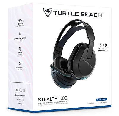 Turtle Beach® Stealth™ 500 – Black PS5™, PS4™, PC, & Bluetooth® Equipped Mobile Devices, PlayStation 5