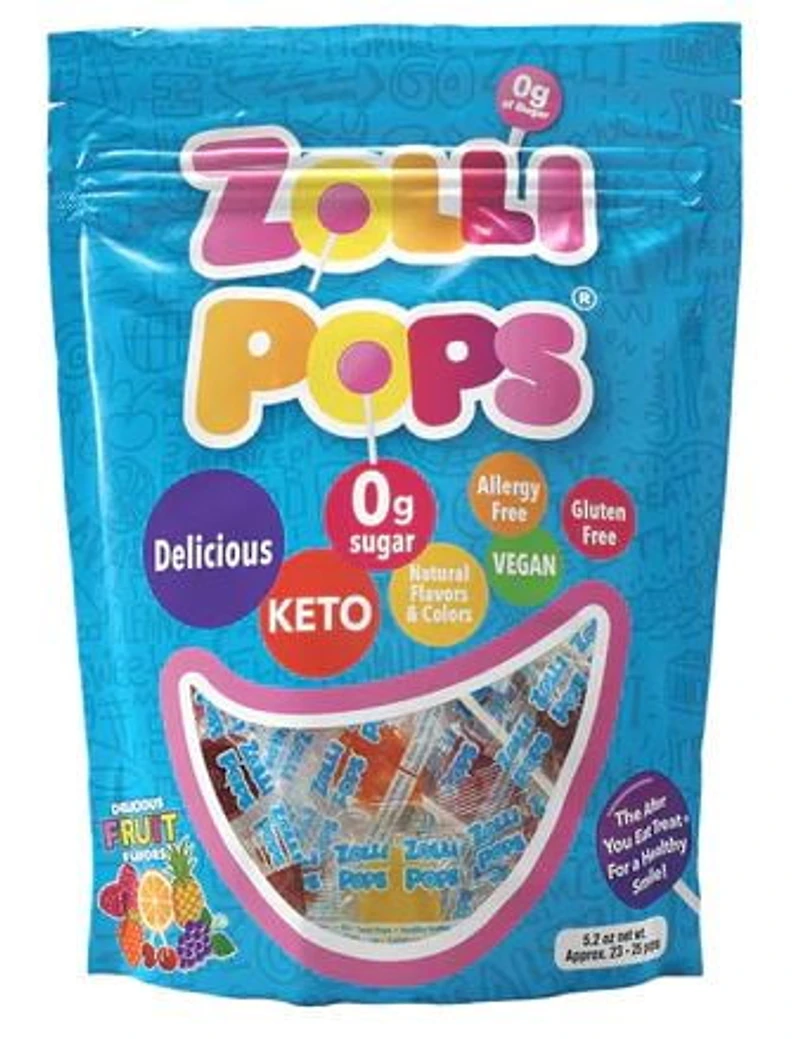 Zollipops Lollypops Original Fruit Assorted 147g, Lollypops Original Fruit Assorted