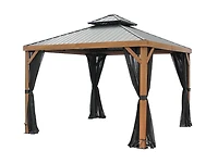 Yosemite Gazebo Structure en Aluminum Finition Bois 10 x 10