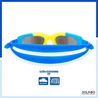 Lunettes de natation Dolfino Pro Edge Youth Watersport - Bleu / Jaune