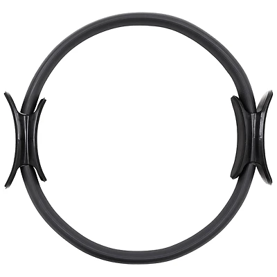 GoZone Pilates Ring, Yoga Fitness Circle for Leg and Arm Exercise, Black, 15 Inch, F-GOZONE PILATES RING