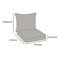 HOMETRENDS Deluxe Deep Seat Cushion, Water Repellent; UV Treated