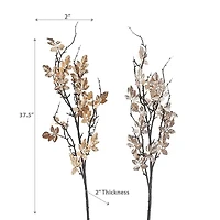 Christmas Shiny Leaves Spray  - Set of 6