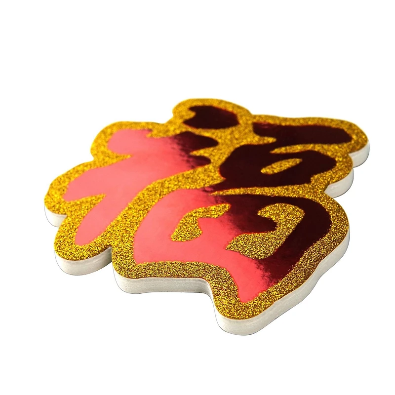 6 ct Glitter Foam Decal