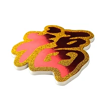 6 ct Glitter Foam Decal