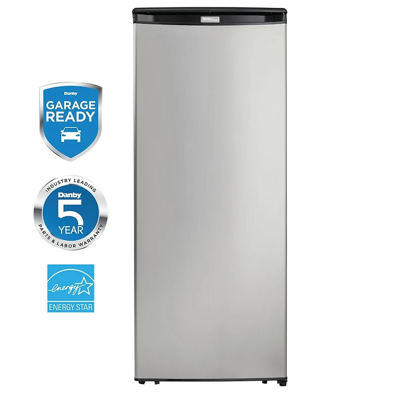 Danby Designer DUFM085A4BSLDD 8.5 cu. ft. Upright Freezer in Stainless Steel