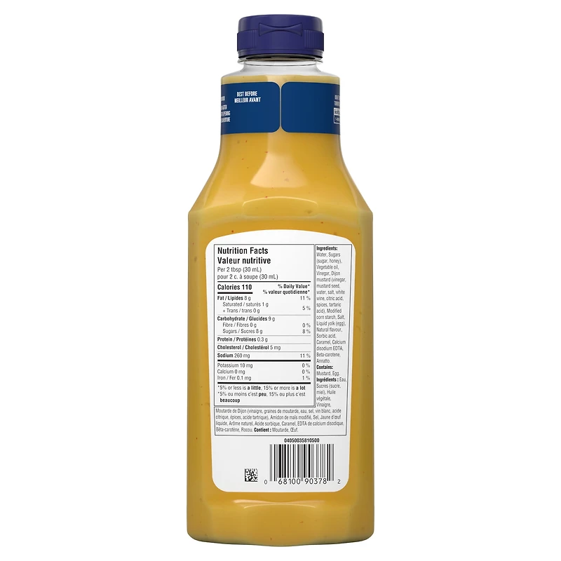 Kraft Creamy Honey Mustard Salad Dressing, 425 mL Bottle