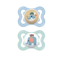 MAM Mini Air Pacifiers (2 pack), MAM Sensitive Skin Pacifier 0-6 Months, Best Pacifier for Breastfed Babies, Baby Boy Pacifiers