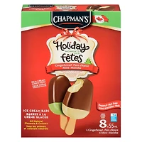Chapman's Holiday Moments Gingerbread & Mint Ice Cream Bars in a Box, 8 x 55mL