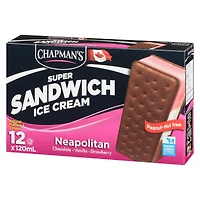 Chapman's Super Sandwich Neapolitan Ice Cream in a Box 12 x 120 ml