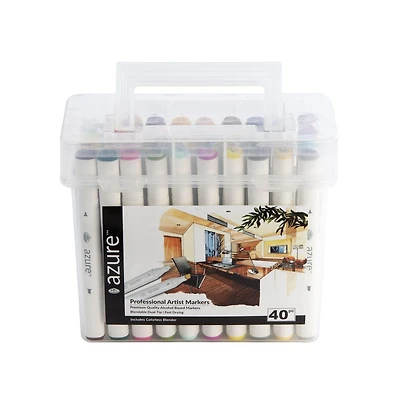 Royal & Langnickel - Azure Dual Tip Alcohol Marker Set 40pc - Basic