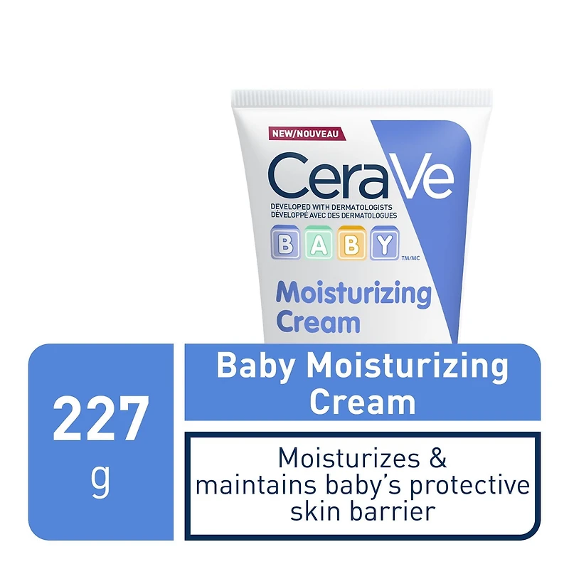 CeraVe Baby Moisturizing Cream, Rich Baby Cream with Ceramides and Hyaluronic Acid, 227g