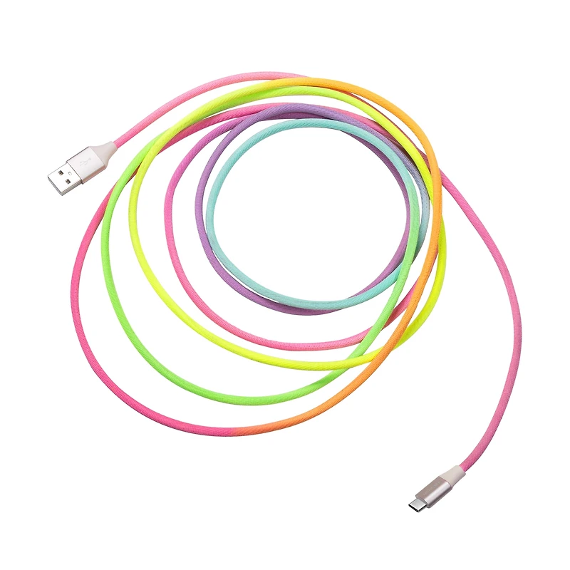 Merkury Charge + Sync USB-A to USB-C Fabric Cable