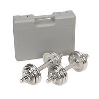 Sunny Health & Fitness 33 Lbs Chrome Dumbbell Set