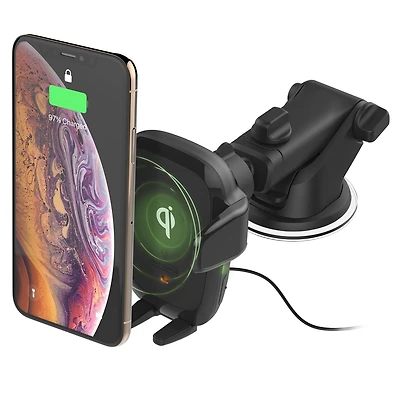 Support de téléphone iOttie Auto Sense à recharge sans fil pour tableau de bord et pare-brise – Noir