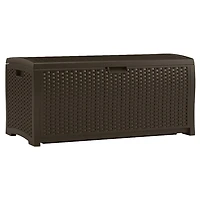 Suncast - 73 Gal. Resin Wicker Deck Box - Java