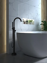 A&E Bath and Shower MILAN BLACK Brass Freestanding Faucet