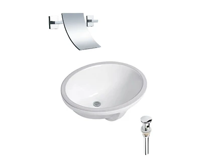DROP Bath and Kitchen DR091182 Undermount Bathroom Sink Set