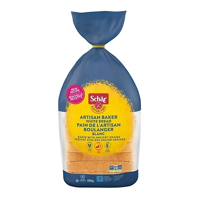 Schär Gluten-Free Artisan Baker White Bread, E-SCHAR GF A B BREAD WHITE