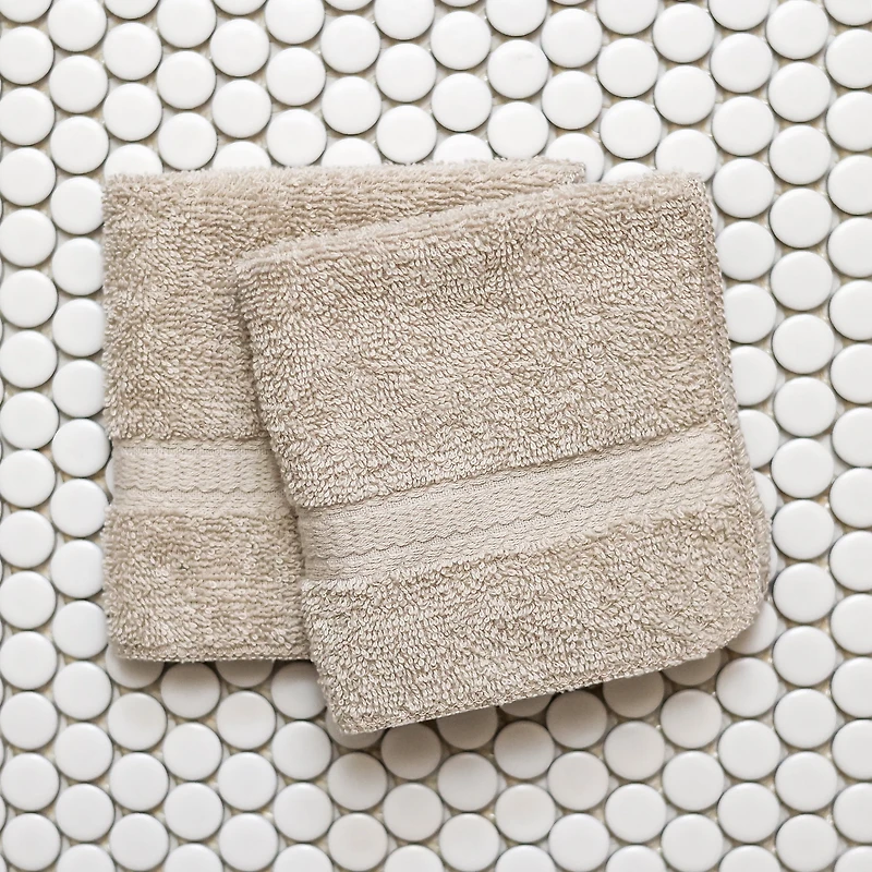 Ensemble de 8 débarbouillettes Mainstays 12" x 12", 100% Coton