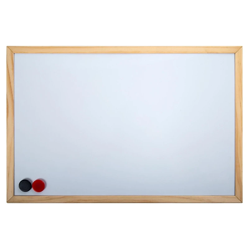 Office Works Petit tableau blanc magnétique effaçable à sec en bois