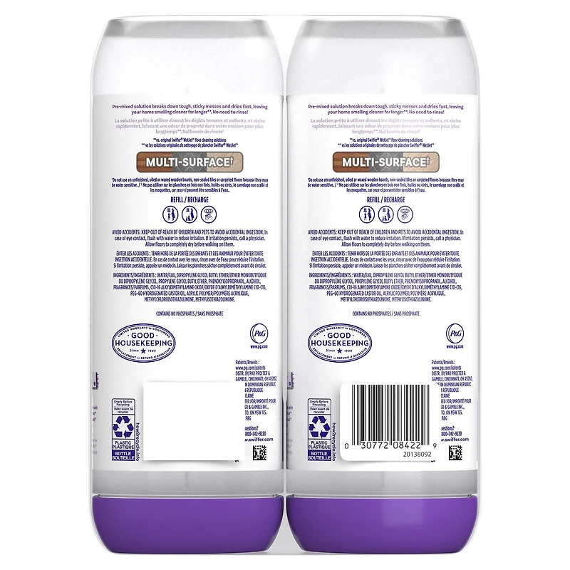 Solution nettoyante pour planchers Swiffer PowerMop, parfum Frais 1,5L