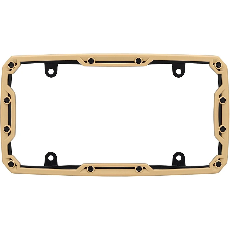 Cadre de plaque d’immatriculation Cruiser Accessories verrou de talon, havane mat/noir Cadre plaque immat