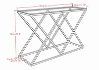 Table de canapé Yalda, argentée
