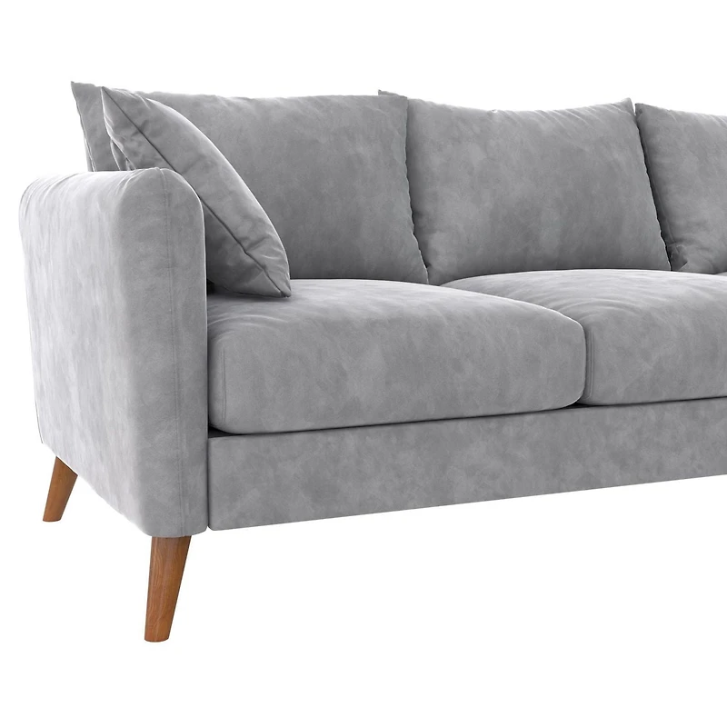 Novogratz Magnolia Reversible Sectional Sofa with Pillows