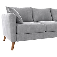 Novogratz Magnolia Reversible Sectional Sofa with Pillows