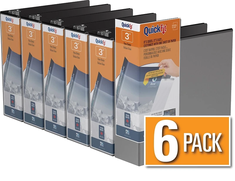 Reliure à anneaux View QuickFitMD 3 po AD