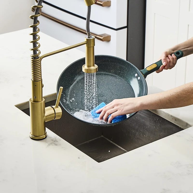 Thyme & Table 12-Piece Non-Stick Granite Collection Cookware Set, Pots and Pans Set - Hunter Green, THYME&TABLE TT 12PC CERAMIC  GRN