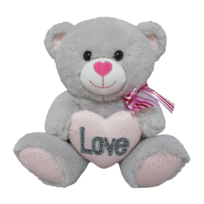 M GREY BEAR PLUSH