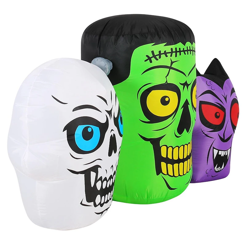 Trio de monstres gonflables de 1,8 m d’Occasions - Décoration d'extérieur pour Halloween
