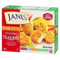 Pépites d’escalopettes de poulet panées de style pub Janes 700g
