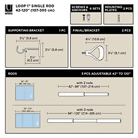 LOOP 1" ROD 42-120 MAT BLK
