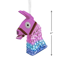 Décoration Hallmark de Noël (Tête du lama à butin, Fortnite, en verre soufflé)