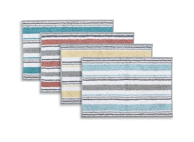 Mainstays Noodle Chenille Stripe Bath Mats, 20" x 30", Non-slip chenille bath mat