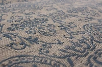 ECARPETGALLERY 4'9" x 6'9" Contemporary Collage Handmade Area Rug for Living Room, Dining Room and Bedroom in Blue