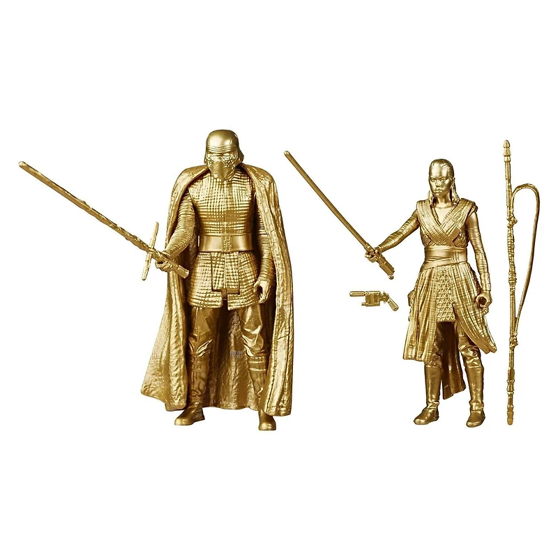 Star Wars Saga Skywalker, figurines Kylo Ren et Rey de 9,5 cm du film Star Wars : Les Derniers Jedi