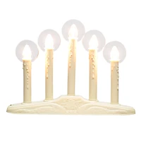 Holiday Time Noël 5 Lumières Candelabra Avec Halos Ampoules Claire