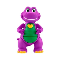 Figurine jouet Barney Mains en cur Le Monde de Barney de Fisher-Price avec musique et lumières pour enfants Âges 2Y+
