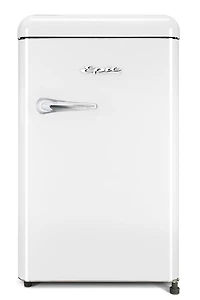 Epic 4.3 cu.ft. White Retro Compact Refrigerator
