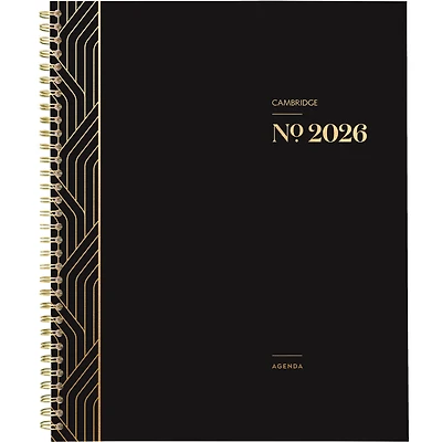 Agenda hebdomadaire Cambridge Workstyle Classic Black 2026, grand format Agenda